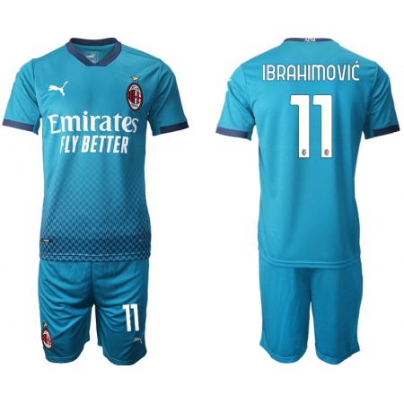 Billiga Fotbollströjor AC Milan Zlatan Ibrahimovic 11 Barn Tredje tröja 2020/21 Kortärmad